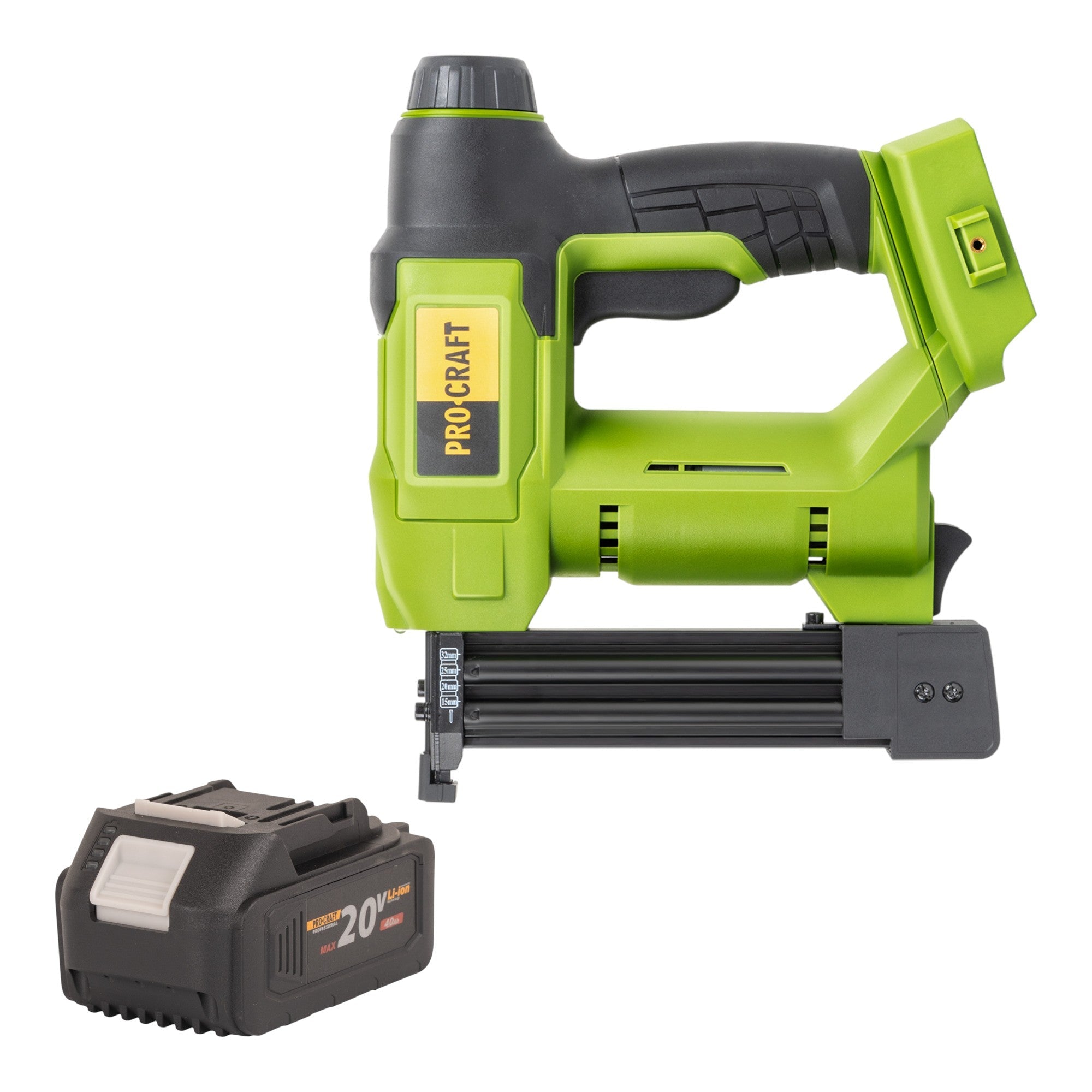 Procraft PEH20 Akku Tacker 20 V 15 - 32 mm + 1x Akku 4,0 Ah - ohne Ladegerät