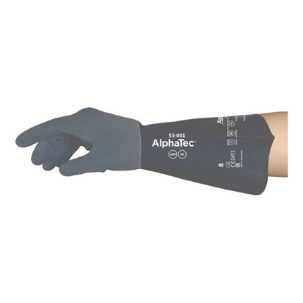 Gants de chimie ANSELL AlphaTec 53-001 taille 8 gris/noir ( 4000391153 )