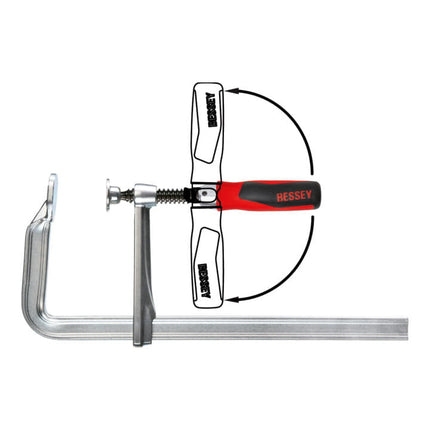 BESSEY Serre-joints tout acier GZ-KG envergure 250 mm col de cygne 120 mm ( 4000831651 )