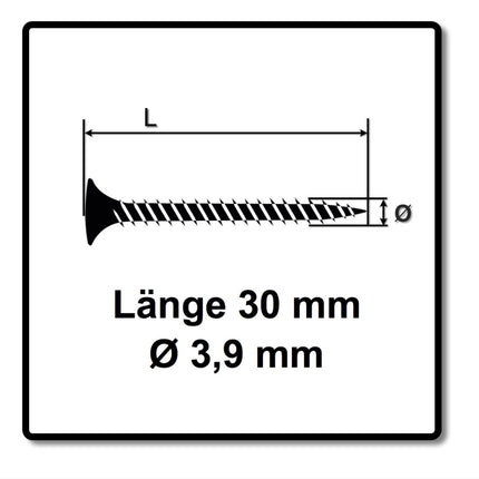 Technofast HBGF3930TD 5000 x Schnellbauschrauben Magazinschrauben 3,9 x 30 PH2 Feingewinde - Toolbrothers