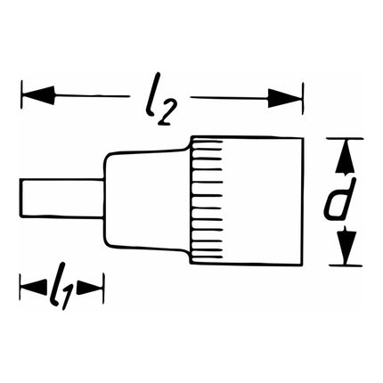 HAZET Douille 986SL 1/2 ″ 6 pans creux ( 8000753807 )