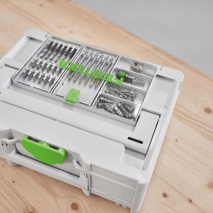 Cassette de perçage Festool BKS SYS3 D3-8 K CE/W (577395) pour perceuse-visseuse sans fil et perceuse à percussion sans fil Festool avec support FastFix et mandrin WH-CE CENTROTEC