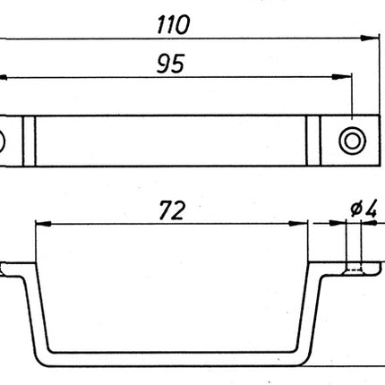 Poignée DENI longueur 110 mm largeur 13 mm (3000259215)
