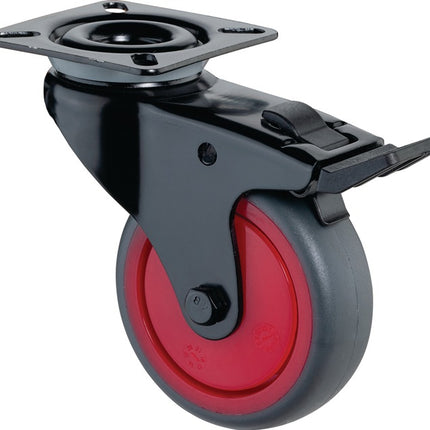 BS ROLLEN Roulette pivotante avec frein Roue Ø 50 mm Capacité de charge 50 kg ( 3000275252 )