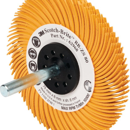 Disque brosse radiale 3M BB-ZS type C Ø 76,2 mm grain 80 (4000844175)