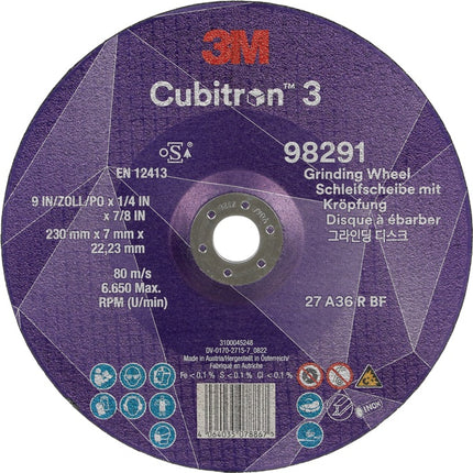 Disque abrasif 3M Cubitron™ 3 D230xS7mm grain 36+ (4000844237)