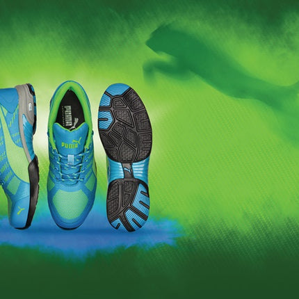 PUMA chaussures de sécurité pour femmes Knit Blue Wns Low taille 42 bleu/vert (4300700656)