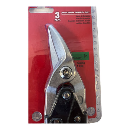 Kit de ciseaux à tôle Milwaukee 3 pièces 260 mm Sens de coupe gauche / droite / droit ( 48224533 )