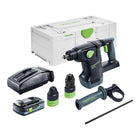 Festool KHC 18 EB-Basic Marteau combiné sans fil 18 V 2,6 J SDS-Plus Brushless + 1x batterie 4,0 Ah + chargeur + Systainer