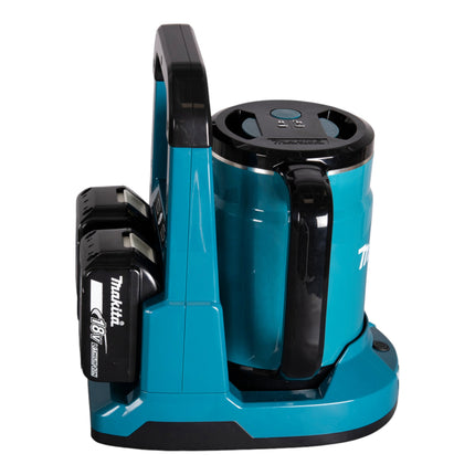 Makita DKT 360 CF2 Bouilloire sans fil 36 V ( 2x 18 V ) 0,8 L + 2x batterie 3,0 Ah + chargeur double
