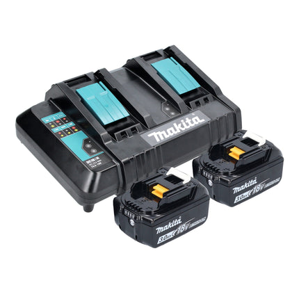 Makita DKT 360 CF2 Bouilloire sans fil 36 V ( 2x 18 V ) 0,8 L + 2x batterie 3,0 Ah + chargeur double