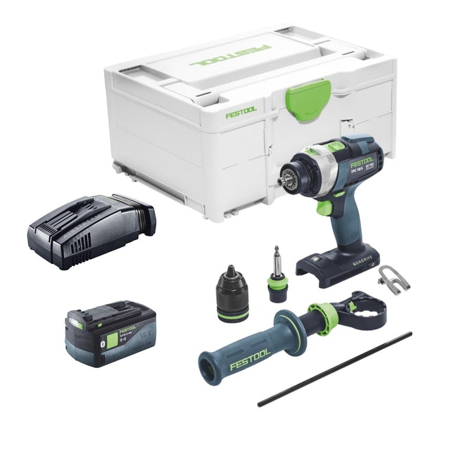 Festool TPC 18/4 I-Basic Perceuse-visseuse à percussion sans fil 18 V 75 Nm + 1x batterie 5,0 Ah + chargeur rapide + Systainer