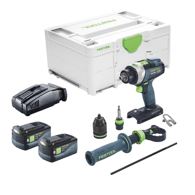 Festool TPC 18/4 I-Basic Perceuse-visseuse à percussion sans fil 18 V 75 Nm + 2x batterie 5,0 Ah + chargeur rapide + Systainer
