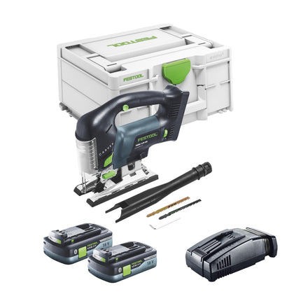 Festool CARVEX PSBC 420 EB-Basic Scie sauteuse pendulaire sans fil 18 V 120 mm Brushless + 2x batterie 4,0 Ah + chargeur rapide + Systainer