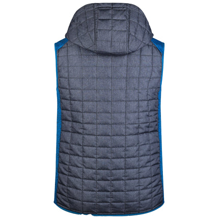 L-Boxx Gilet hybride en maille polaire pour homme - royal melange / anthracite melange taille M