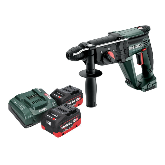 Metabo KH 18 LTX 24 Marteau combiné sans fil 18 V 2,1 J SDS Plus + 2x batterie LiHD 5,5 Ah + chargeur