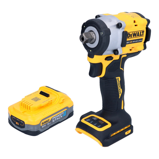 DeWalt DCF 922 N Clé à choc sans fil 18 V 406 Nm 1/2" Brushless + 1x batterie Powerstack 5,0 Ah - sans chargeur