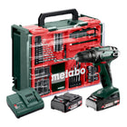 Metabo BS 18 Set Perceuse-visseuse sans fil 18 V 48 Nm ( 602207710 ) + 2x batterie 2,0 Ah + chargeur + 74 pces atelier mobile + coffret