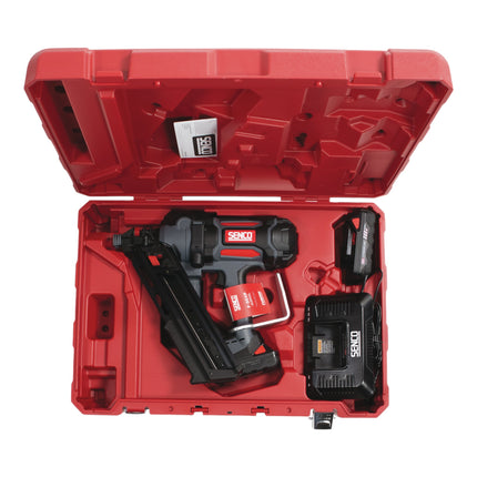 SENCO F-35 XP Fusion Cloueur sans fil pour cadres Cloueur à bandes 18 V 50-90 mm ( 10G2001N ) + 2x batterie 3,0 Ah + chargeur + coffret