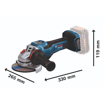 Bosch GWS 18V-15 PSC Professional Meuleuse angulaire sans fil 18 V 125 mm BITURBO Brushless + 1x batterie 4,0 Ah + chargeur + L-Boxx