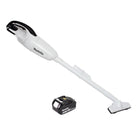 Makita DCL 180 T1 W Aspirateur à batterie 18 V blanc + 1x batterie 5,0 Ah - sans chargeur