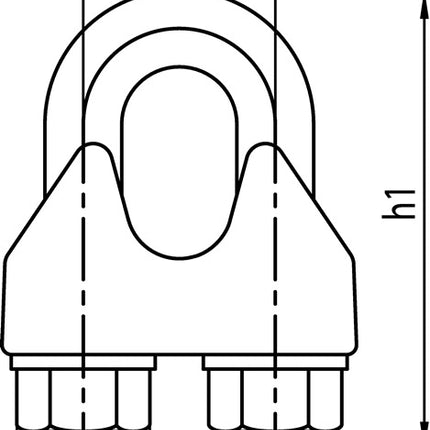 Serre-câble de sécurité DIN 1142-EN 13411-5 ( 1000120145 ) Filetage M5 galvanisé