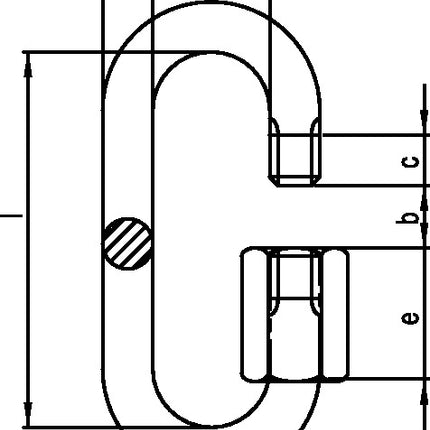 Attache rapide de chaîne ( 1000120506 ) taille 6 électro-galvanisée