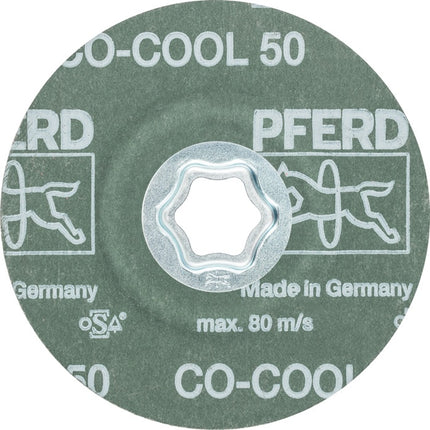 Disque fibre PFERD COMBICLICK CO-COOL ( 4000843478 ) Ø 115 mm Granulométrie 50 Grain céramique