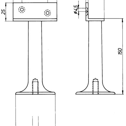 Support de cloison DENI ( 3000259233 ) Largeur 60 mm Hauteur 150 mm