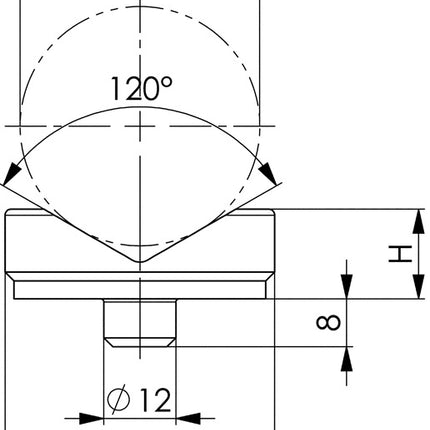 AMF Support à visser n° 6441 ( 4000833137 ) Ø d'emboîtement 12 mm Ø extérieur 65 mm