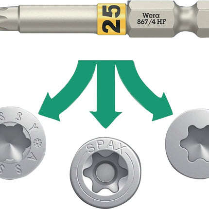 Wera Bit 867 TORX(R) HF ( 8002899428 ) 1/4 ″ TX 8 Longueur 50 mm