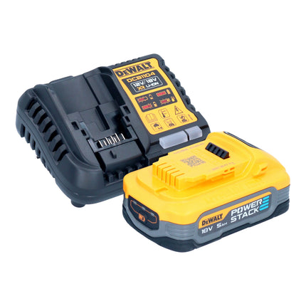 DeWalt DCD 800 H1 Perceuse-visseuse sans fil 18 V 90 Nm Brushless + 1x batterie Powerstack 5,0 Ah + chargeur