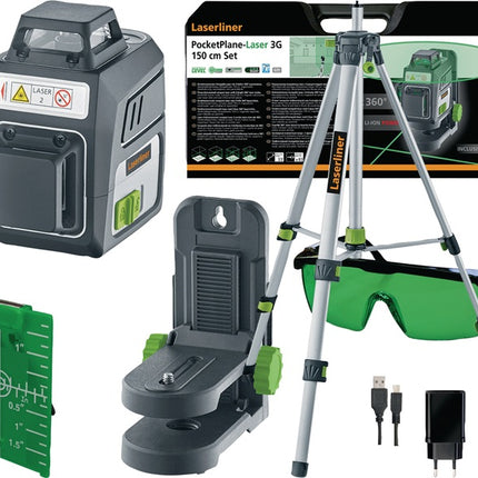 Laserliner Laser à lignes croisées PocketPlane 3G ( 4000858097 ) ± 3,5 ° ± 0,3 mm/m