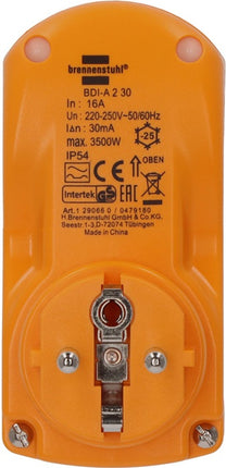 Brennenstuhl Adaptateur de protection des personnes BDI-A2 30 ( 4000873784 ) 16 A 230/50 V / Hz IP54