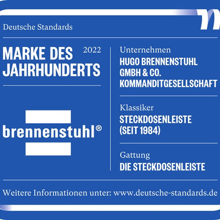 Brennenstuhl Premium-Protect-Line ( 8001718837 ) 16 A 230 V noir/argent 3 m PVC 1,5 mm² Prise multiple