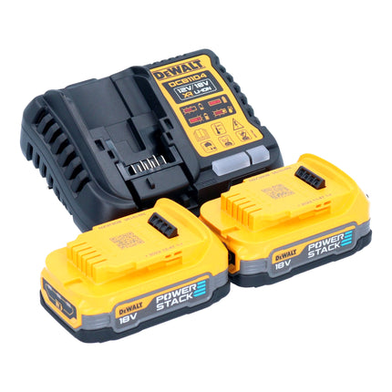 DeWalt DCD 999 E2 Perceuse-visseuse à percussion sans fil 18 V 95 Nm Brushless + 2x Powerstack batterie 1,7 Ah + chargeur