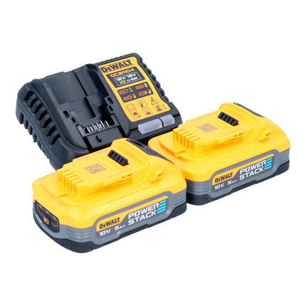 Perceuse à percussion sans fil DeWalt DCD 999 H2 18 V 95 Nm sans balais + 2 batteries Powerstack 5,0 Ah + chargeur