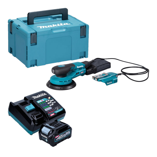 Makita BO 004 CGD101 Akku Exzenterschleifer 40 V max 150 mm 3 0 mm Hub Brushless 1x Akku 2 5 Ah Ladegeraet Makpac 0 - toolbrothers