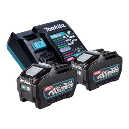 Makita BO 004 CGT201 Ponceuse excentrique sans fil 40 V max. 150 mm 3,0 mm course Brushless + 2x batterie 5,0 Ah + chargeur + Makpac