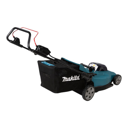 Makita DLM 538 PT4 Tondeuse à gazon sans fil 36 V ( 2x 18 V ) 530 mm + 4x batterie 5,0 Ah + chargeur
