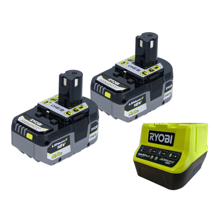 Ryobi R18AG-0 Meuleuse d'angle sans fil 18 V ONE+ 115 mm + 2x batterie 5,0 Ah + chargeur