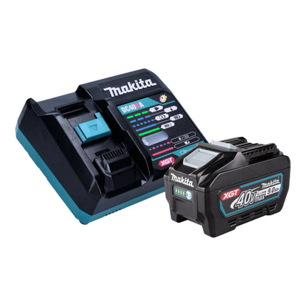 Makita GA 047 GT101 Meuleuse d'angle sans fil 40 V max. 125 mm X-LOCK Brushless + 1x batterie 5,0 Ah + chargeur + Makpac