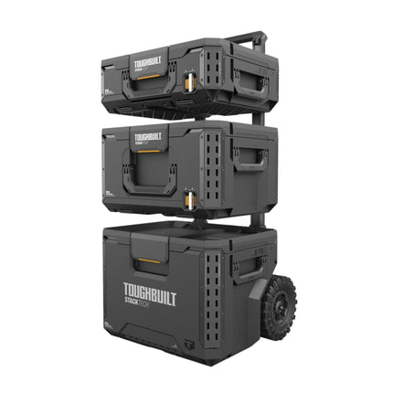 Toughbuilt StackTech TB B1S3 B 70R Werkzeugkisten Set mit Rollen 3 tlg IP65 86 x 56 x 40 cm  2 - toolbrothers