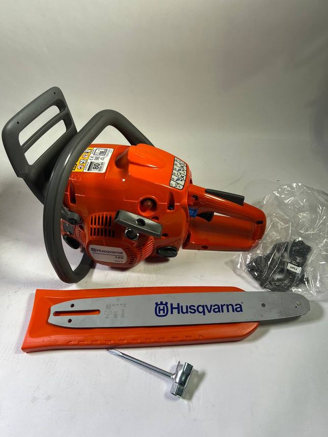 Husqvarna 120 Mark II Benzin Kettensaege 1 4 kW 38 cm 45 cm 967861903 Leicht Gebraucht 1 - toolbrothers