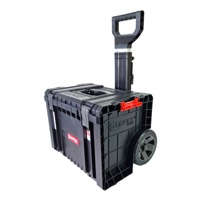 Qbrick System PRO Cart mobile Box auf Raedern stapelbar 450 x 390 x 690 mm 28 l mit Teleskopgriff alte Version 0 - toolbrothers