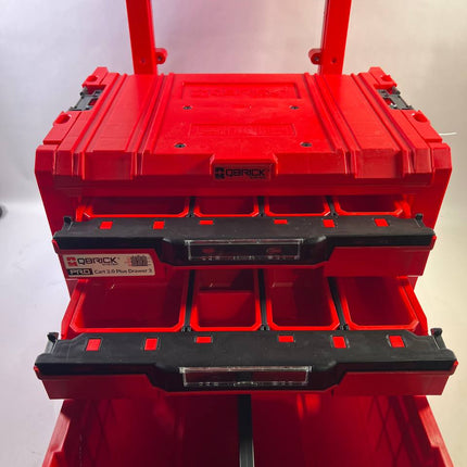 Qbrick System PRO Cart 2 0 Plus Drawer 3 Red Ultra HD Custom mobile Box auf Raedern 520 x 415 x 660 mm 12 l 2x 4 5 l abnehmbarer Doppelteleskopgriff Beschaedigt 2 - toolbrothers