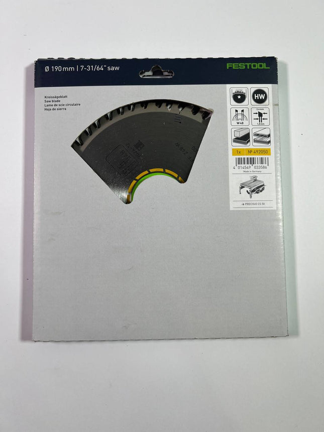 Festool Feinzahn Kreissaegeblatt HW 190 x 2 4 mm xFF W48 190 mm 48 Zaehne FastFix 492050 Leicht Gebraucht 1 - toolbrothers