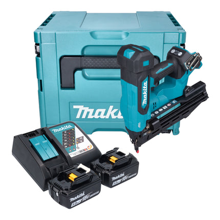 Makita DBN 610 RTJ Akku Stauchkopfnagler 18 V 32 64 mm Brushless 2x Akku 5 0 Ah Ladegeraet Makpac 0 - toolbrothers