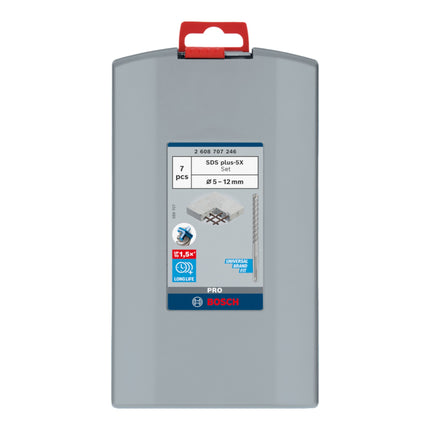 Bosch PRO SDS Plus 5X Hammerbohrer Set 5 12 mm 7 tlg 2608707246 fuer Bohrhaemmer und Zerkleinerer 1 - toolbrothers