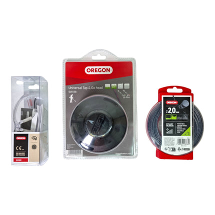 Oregon Garten Set Fadenkopf Faden Schutzbrille 646568 fuer Freischneider bis 33 cm  2 - toolbrothers